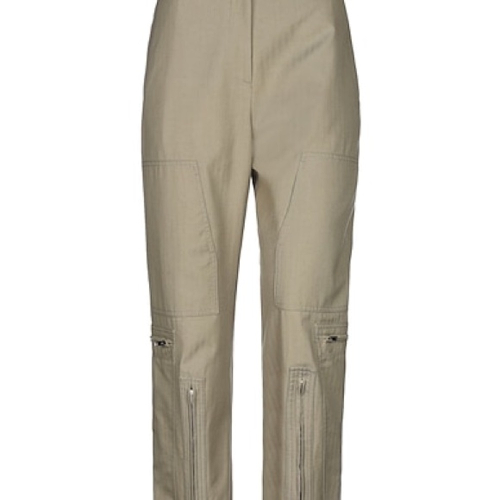 77. Stella McCartney Khaki High-Waisted Cargo Pants Size 40